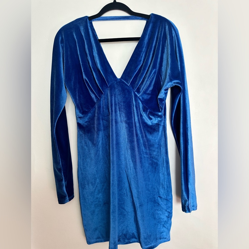 Sunday Up Save The Date Velvet V-Neck Dress